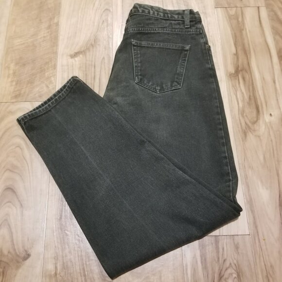 Vintage GAP Best Basics Green Wash Denim Jeans High Waist Tapered Mom Fit Sz 14 - Picture 7 of 12